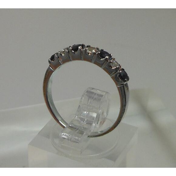 Elegant Vintage Sterling Silver Ring Green Emerald CZ Simulated Diamond - Size 6 - Picture 8 of 10